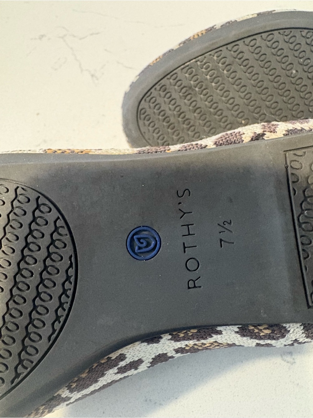 Leopard Print Slip-On Rothy’s with Contrast Trim - Picture 9 of 9
